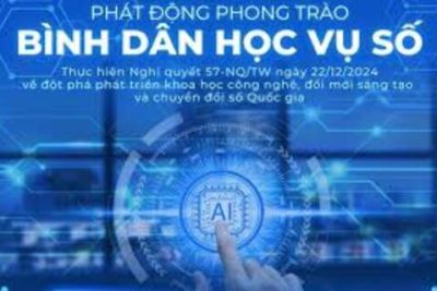 Trường THCS Ba Tô hưởng ứng phong trào Bình dân học vụ số tỉnh Quảng Ngãi