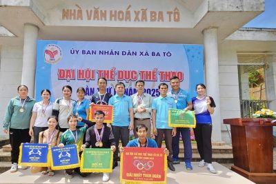 Đại hội Thể dục Thể thao xã Ba Tô lần thứ I – Ngành Giáo dục xã Ba Tô đạt thành tích xuất sắc, giành giải Nhất toàn đoàn