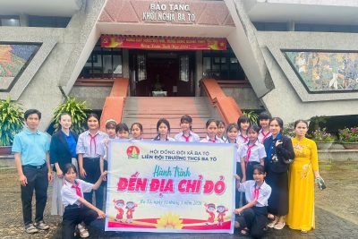 LIÊN ĐỘI TRƯỜNG THCS BA TÔ TỔ CHỨC HOẠT ĐỘNG “HÀNH TRÌNH ĐẾN ĐỊA CHỈ ĐỎ”